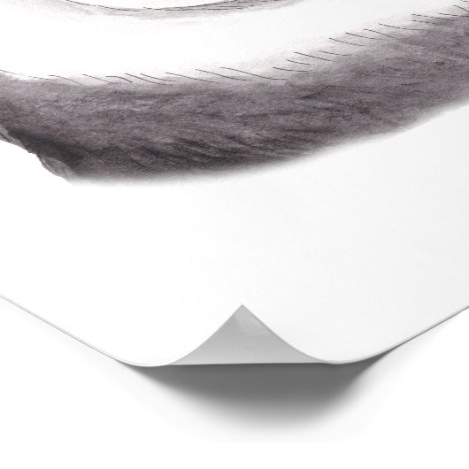 ハスキーおもしろいポスターハスキードッグプリントおもしろい犬顔 ポスター (角)