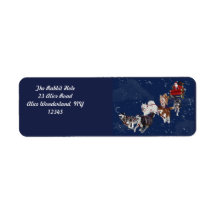 ハスキーがサンタのソリを引っ張るおもしろいパック