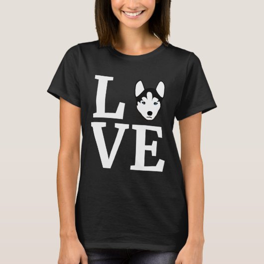ハスキーが大好きで犬のオーナー Tシャツ (正面)