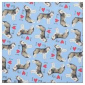 ハスキーが大好き ファブリック (見本)