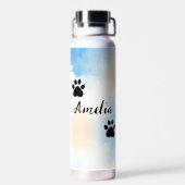 ハスキーが大好パーソナライズされたき ウォーターボトル (背面)