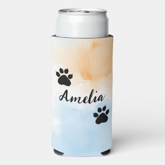 ハスキーが大好パーソナライズされたき スリム缶クーラー (Seltzer裏面)