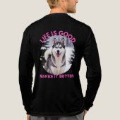 ハスキーが生活をもっと楽しく トライブレンドTシャツ (背面)