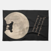 ハスキーでパーソナライズなそり犬の恋人のふきんのギフト キッチンタオル (横)