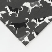 ハスキーで総括的なシベリアンハスキー犬のフリースブランケット フリースブランケット (角)