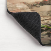 ハスキーで、赤いバラの写真撮影のマウスパッド マウスパッド (コーナー)