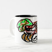 ハスキーとカボチャの時間 ツートーンマグカップ (正面左)