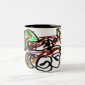 ハスキーとカボチャの時間 ツートーンマグカップ (中央)