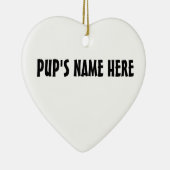 ハスキーなオーナメントのパーソナライズな装飾 セラミックオーナメント (右)