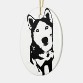 ハスキーなオーナメント セラミックオーナメント (左)