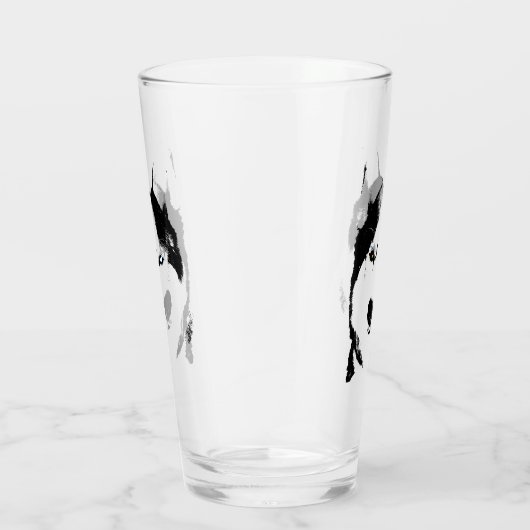 ハスキーなガラスシベリアンハスキーの目ガラスは個人化なります タンブラーグラス (右)