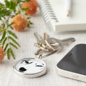 ハスキーなキーチェーンシベリアのハスキーなマラムートギフト キーホルダー (側面)