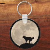 ハスキーなキーチェーンシベリアのハスキーなマラムートドッグギフト キーホルダー (正面)