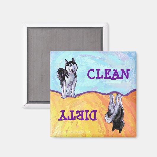 ハスキーなギフト及び付属品 マグネット (正面/裏面)