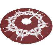 ハスキーなクリスマスツリースカートウルフアップツリースカート ブラッシュドポリエステルツリースカート (アングル)