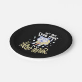 ハスキーなグリッター ペーパープレート (アングル)