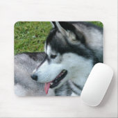 ハスキーなプロフィールのマウスパッド マウスパッド (マウス)