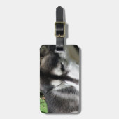 ハスキーなプロフィールの荷物のラベル ラゲッジタグ (正面縦)