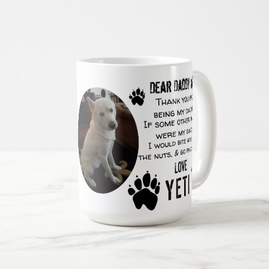 ハスキーなマグのお父さん! 親愛なパパペットコーヒー コーヒーマグカップ (正面右)