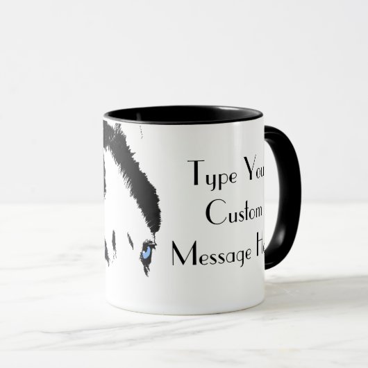 ハスキーなマグのコーヒーカップのカッコいいのシベリアンハスキーのコップ マグカップ (正面右)