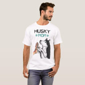 ハスキーなママ犬の恋人ガールズウィメンズ Tシャツ (正面フル)