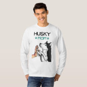 ハスキーなママ犬の恋人ガールズウィメンズ Tシャツ (正面フル)