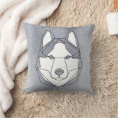 ハスキーなライン枕 クッション (ブランケット)