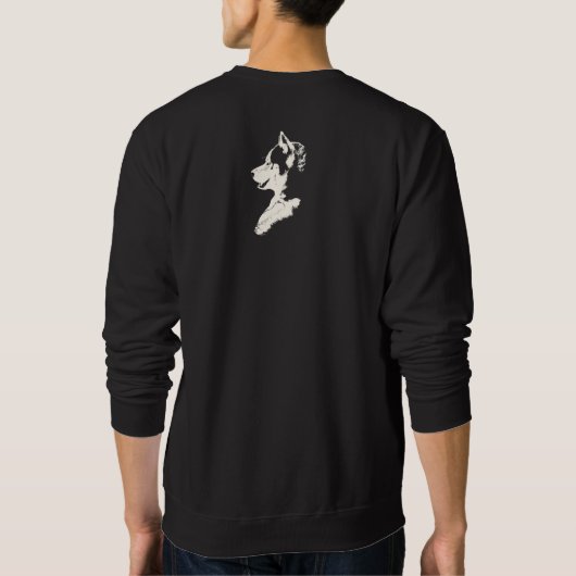 ハスキーなワイシャツのスエットシャツのハスキーなオオカミの芸術犬のワイシャツ スウェットシャツ (裏面)