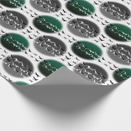 ハスキーな包装紙のクリスマスのハスキーなギフトの紙 ラッピングペーパー (角)