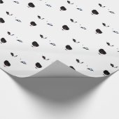 ハスキーな包装紙のハスキーなそり犬の紙 ラッピングペーパー (コーナー)