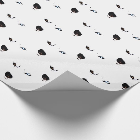 ハスキーな包装紙のハスキーなそり犬の紙 ラッピングペーパー (コーナー)