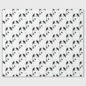 ハスキーな包装紙のハスキーなそり犬の紙 ラッピングペーパー (フラット)