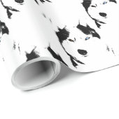 ハスキーな包装紙のハスキーなそり犬の紙 ラッピングペーパー (ロールコーナー)