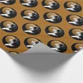 ハスキーな包装紙のハスキーな子犬のそり犬の紙 ラッピングペーパー (角)