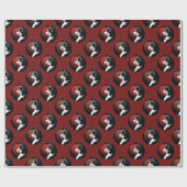 ハスキーな包装紙のハスキーな子犬のそり犬の紙 ラッピングペーパー (フラット)