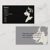 ハスキーな名刺はあなたのカードを個人化します 名刺 (正面/裏面)