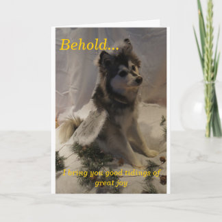 ハスキーな天使のクリスマスカード シーズンカード