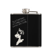 ハスキーな子犬のフラスコのカスタムなシベリアンハスキーの飲み物のフラスコ フラスク (裏面)