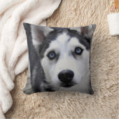 ハスキーな子犬の枕 クッション (ブランケット)