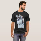 ハスキーな子犬の疑問 Tシャツ (正面フル)
