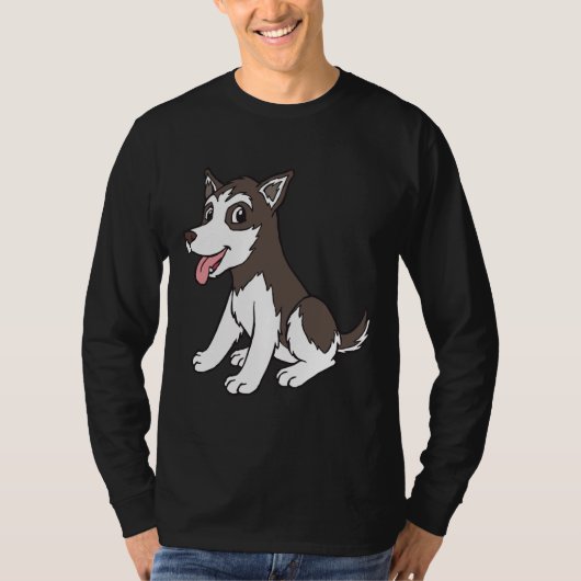 ハスキーな子犬 Tシャツ (正面)
