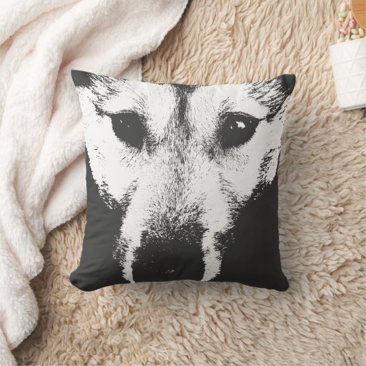 ハスキーな枕オオカミ子犬はマラミュートのギフトを置きます クッション (ブランケット)