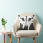 ハスキーな枕オオカミ子犬はマラミュートのギフトを置きます クッション (椅子)