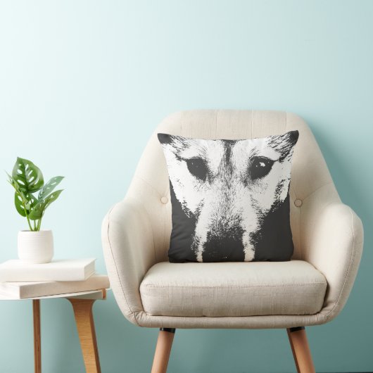 ハスキーな枕オオカミ子犬はマラミュートのギフトを置きます クッション (椅子)