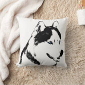 ハスキーな枕シベリアンハスキーのマラミュートのギフト クッション (ブランケット)