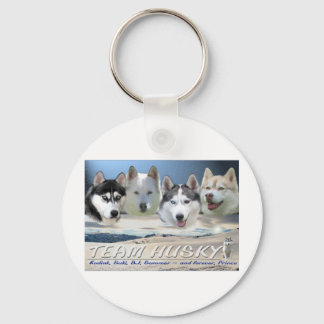 ハスキーな犬のそり キーホルダー