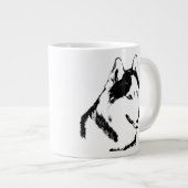 ハスキーな犬のコーヒー・マグのシベリアンハスキーのSleg犬のコップ ジャンボコーヒーマグカップ (正面右)