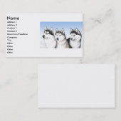 ハスキーな犬のプロフィールカード 名刺 (正面/裏面)