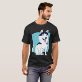 ハスキーな犬の子犬 Tシャツ (正面フル)