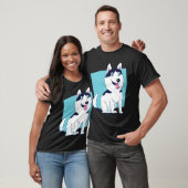 ハスキーな犬の子犬 Tシャツ (ユニセックス)